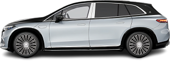 Side view photo of Mercedes EQS SUV Maybach 680 (2024-…) on transparent background