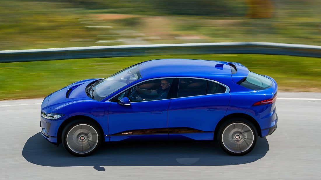 Jaguar I-Pace EV320 (2020-2024) side profile, silhouette, doors, wheels, exterior