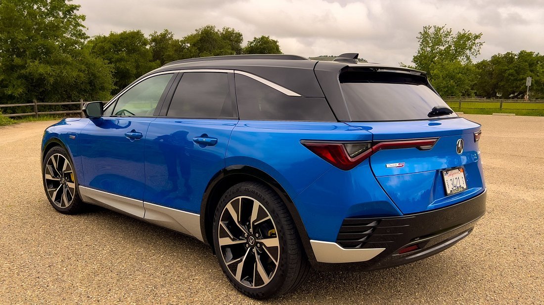Acura ZDX Type S AWD (2024-…) rear quarter, three-quarter view, diagonal, exterior