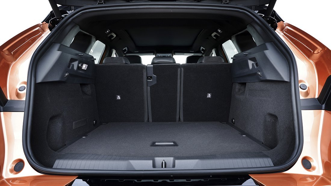 Opel Grandland Electric 82 kWh (2024-…) trunk, boot, seats up, seats upright, cargo space, cargo volume, cargo capacity, storage