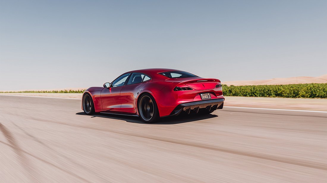 Drako Motors GTE First Edition (2020-…) rear quarter photo, three-quarter view, diagonal, exterior
