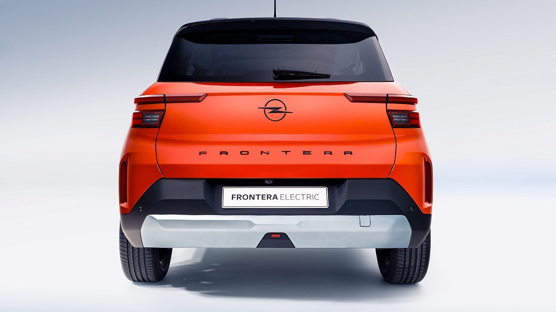Opel Frontera Electric 44 kWh (2024-…) rear view, taillights, trunk, spoiler, badge, bumper, exterior
