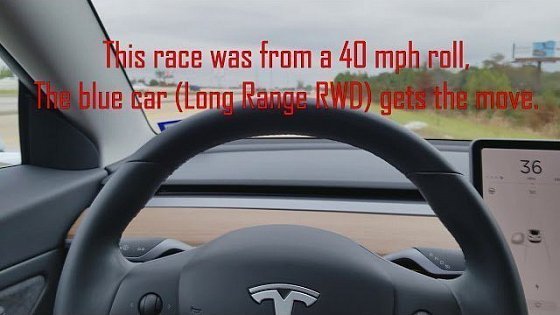 Video: Tesla Model 3 race: RWD vs AWD