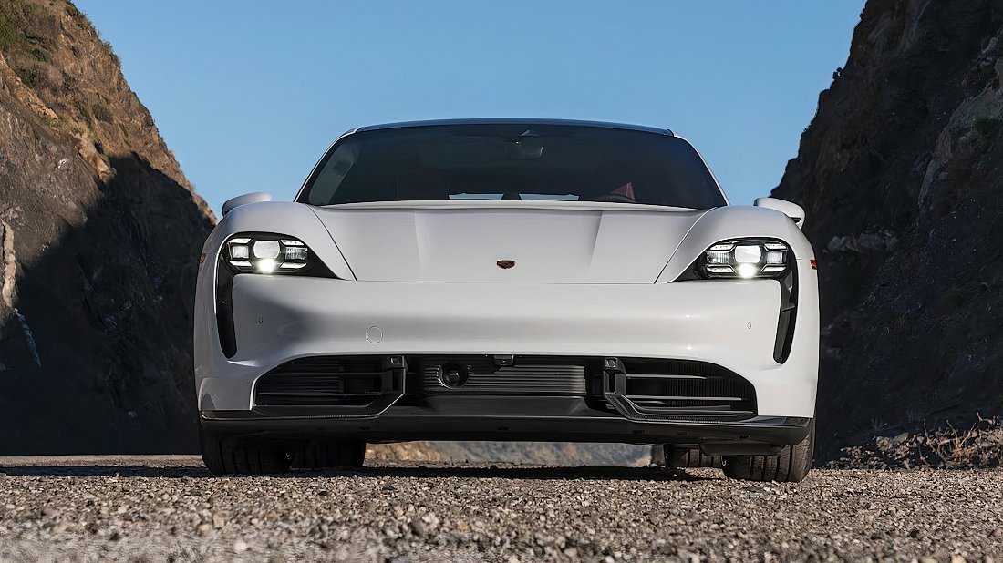Porsche Taycan Turbo (2020-2024) front fascia, grille, headlights, bumper, exterior
