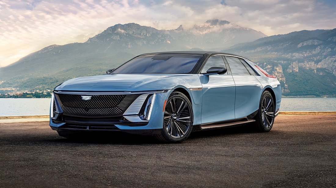 Cadillac Celestiq (2024-…) front view, front quarter, diagonal, exterior