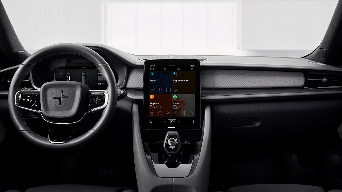Polestar 2 Long Range Performance (2023-…) interior, front seat, driver seat, dashboard, steering wheel, infotainment, cockpit