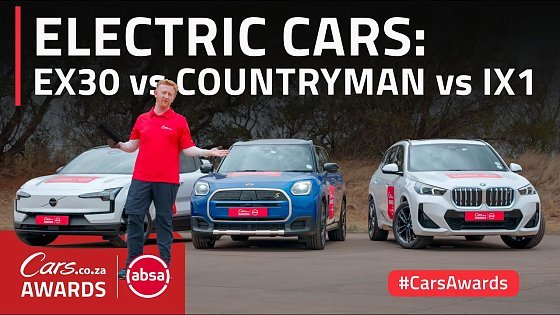 Video: BMW iX1 vs Mini Countryman SE vs Volvo EX30 Comparison - #CarsAwards Electric Car Finalists