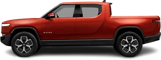 Side view photo of Rivian R1T Dual-Motor AWD Large (2022-2024) on transparent background