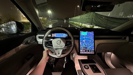 Video: Driving Volvo EX90 Twin Motor Performance at Night - No Comment!