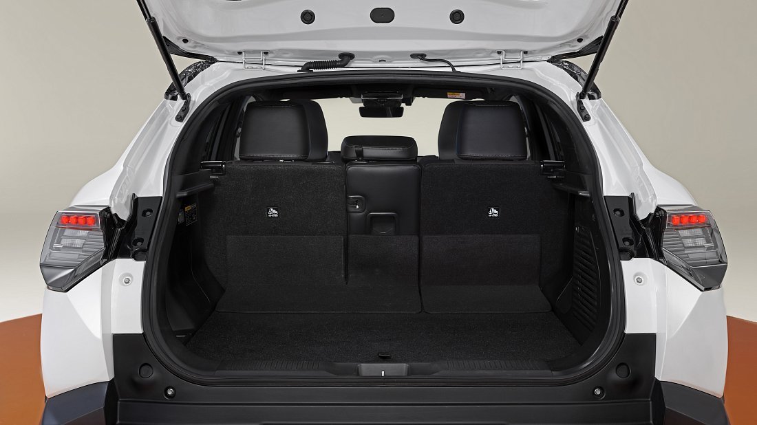 Suzuki e Vitara 61 kWh FWD (2025-…) trunk photo, boot, seats up, seats upright, cargo space, cargo volume, cargo capacity, storage