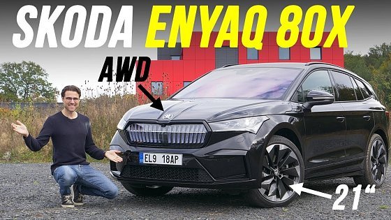Video: Skoda Enyaq SportLine 80x AWD driving REVIEW EV SUV