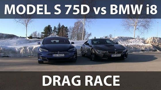 Video: BMW i8 vs Tesla Model S 75D drag race