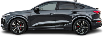 Side view photo of Audi Q6 Sportback e-tron Performance (2025-…) on transparent background