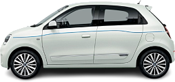 Side view photo of Renault Twingo Z.E. (2020-2024) on transparent background