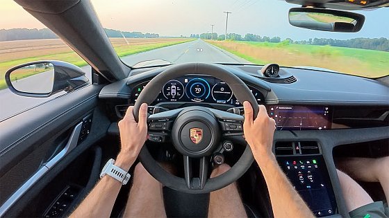 Video: 2025 Porsche Taycan Turbo GT - 1,019hp Sunset Drive and First Launch Control (POV)