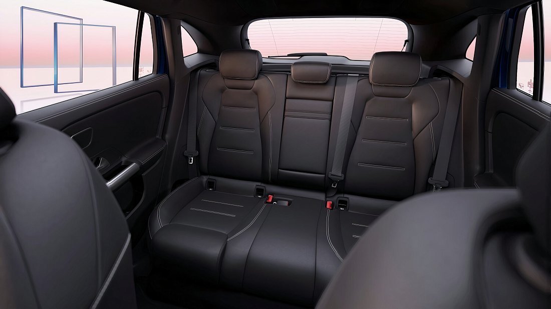 Mercedes EQA 300 4MATIC (2023-…) rear seats, back seats, passenger seats, legroom, headroom, interior