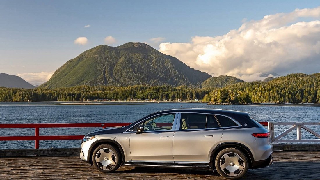 Mercedes EQS SUV Maybach 680 (2024-…) side profile, silhouette, doors, wheels, exterior
