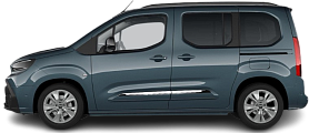 Side view photo of Toyota Proace City Verso Electric L1 52 kWh (2024-...) on transparent background