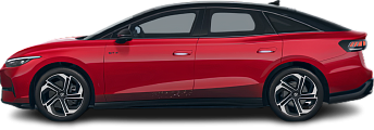 Side view photo of Volkswagen ID.7 GTX (2024-…) on transparent background