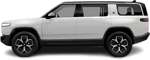 Side view photo of Rivian R1S Dual-Motor AWD Large (2022-2024) on transparent background