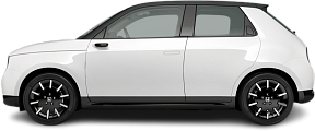 Side view photo of Honda e (2020-2022) on transparent background