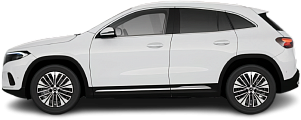 Side view photo of Mercedes EQA 300 4MATIC (2021-2023) on transparent background