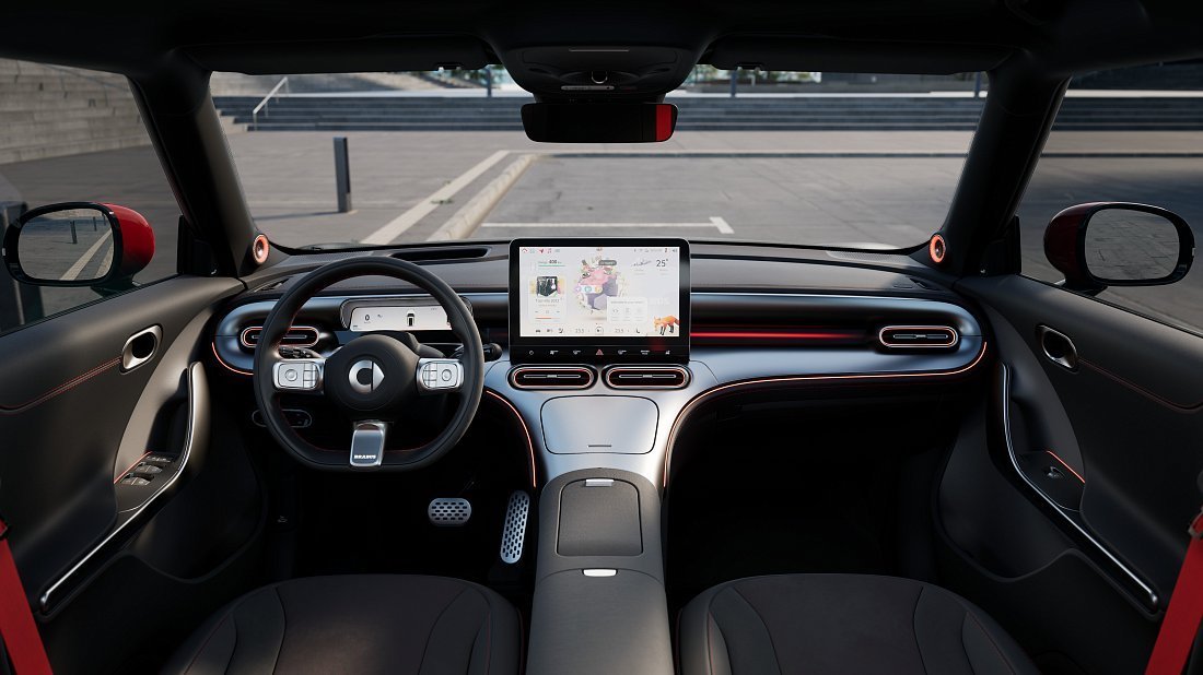 Smart #1 Brabus (2023-…) interior, front seat, driver seat, dashboard, steering wheel, infotainment, cockpit