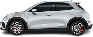 Side view photo of GWM ORA 03 GT (2023-…) on transparent background