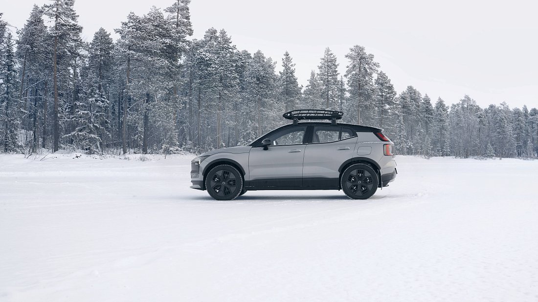 Volvo EX30 Cross Country (2025-…) side profile, silhouette, doors, wheels, exterior