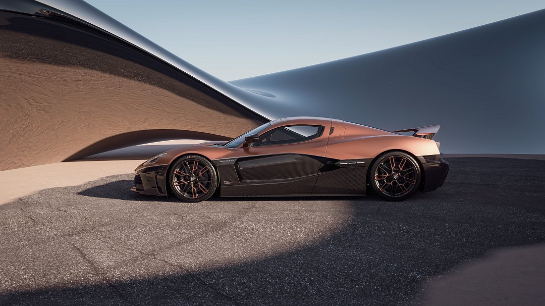 Rimac Nevera (2022-…) side profile, silhouette, doors, wheels, exterior