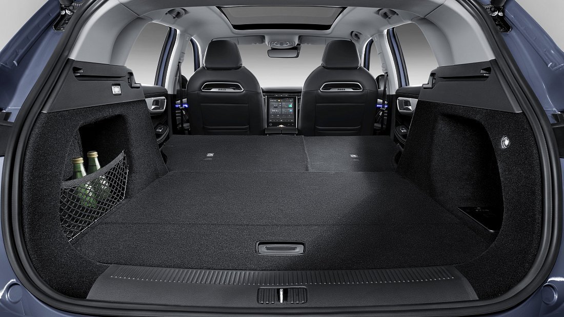 MG Marvel R (2021-…) trunk, boot, expanded, folded seats, maximum volume, max cargo, max capacity, max storage