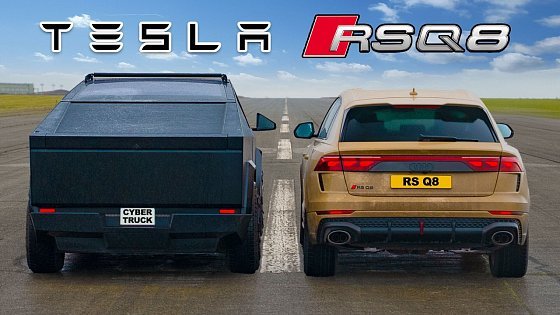 Video: Tesla Cyberbeast v Audi RSQ8 Perf: DRAG RACE