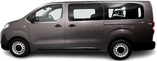 Side view photo of Peugeot e-Expert Combi Standard 50 kWh (2021-2024) on transparent background