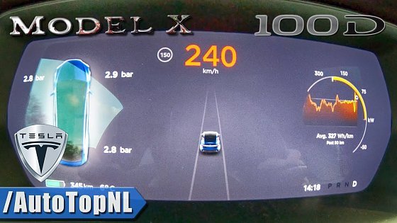 Video: 2019 Tesla Model X 100D 0-240km/h ACCELERATION by AutoTopNL