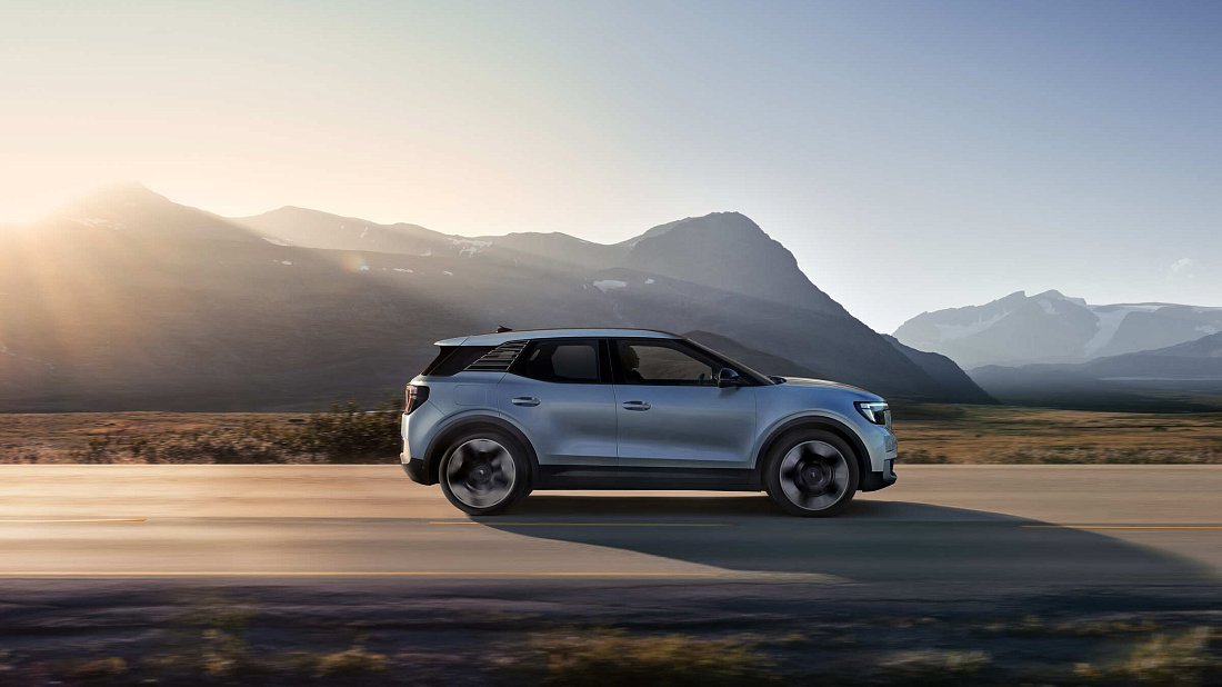 Ford Explorer EV Extended Range RWD (2024-…) side profile, silhouette, doors, wheels, exterior