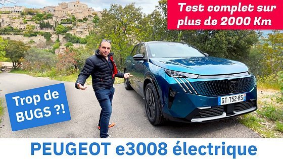 Video: Essai Peugeot e-3008 électrique sur 2000 Km : trop de bugs !