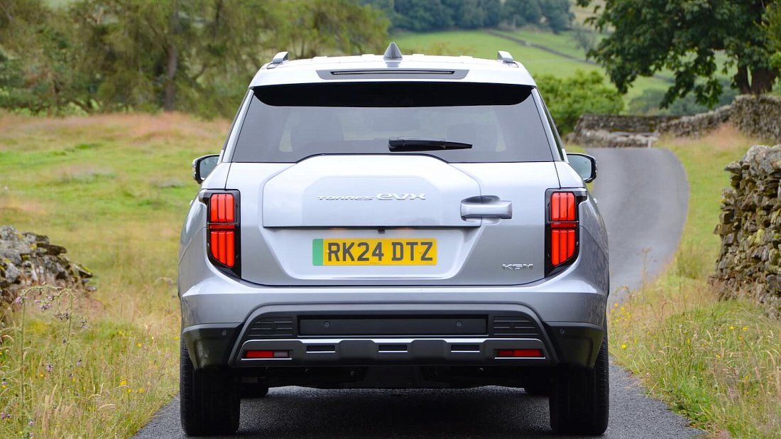 KGM Torres EVX (2024-...) rear view photo, taillights, trunk, spoiler, badge, bumper, exterior