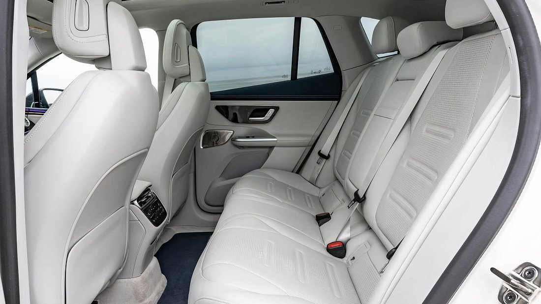 Mercedes EQE SUV AMG 43 4MATIC (2022-…) rear seats photo, back seats, passenger seats, legroom, headroom, interior