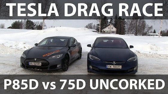 Video: Model S 75D uncorked vs P85D drag race