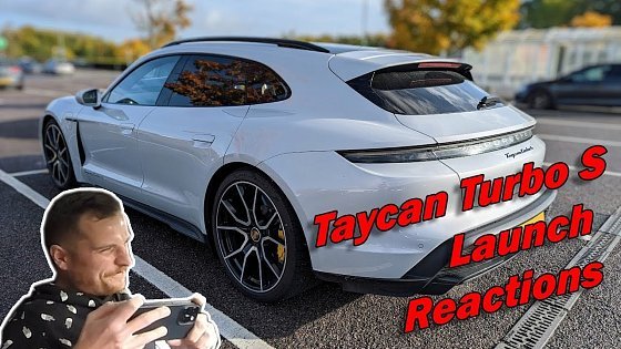 Video: Porsche Taycan SPORT Turismo Turbo S Launch Control Reactions!!