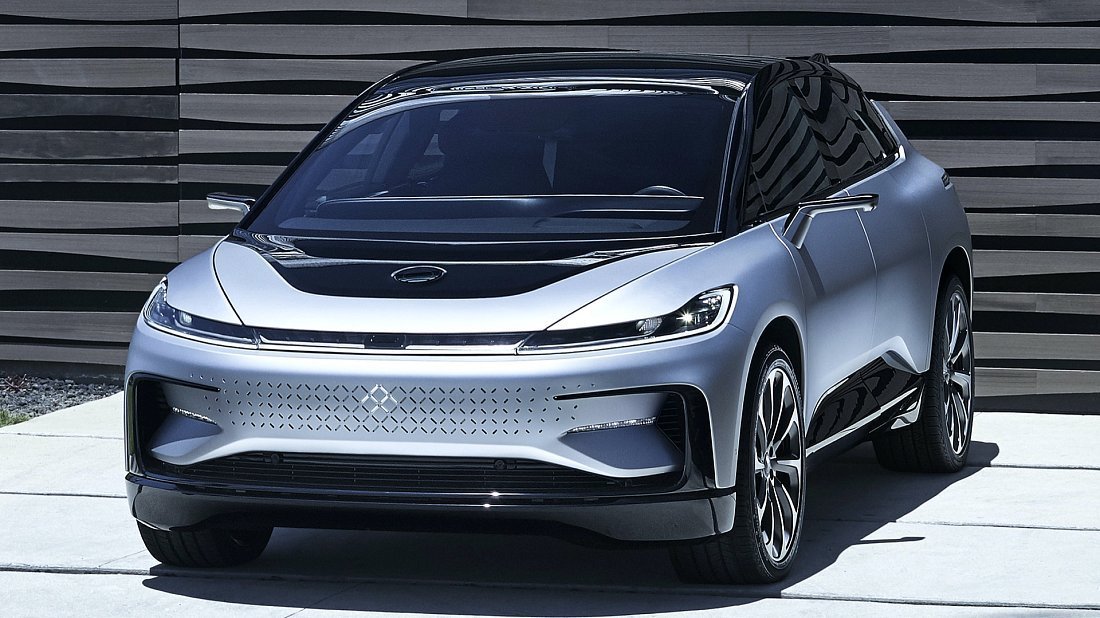 Faraday Future FF 91 2.0 Futurist Alliance (2023-…) front view, front quarter, diagonal, exterior