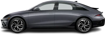 Side view photo of Hyundai Ioniq 6 Long Range AWD (2022-…) on transparent background