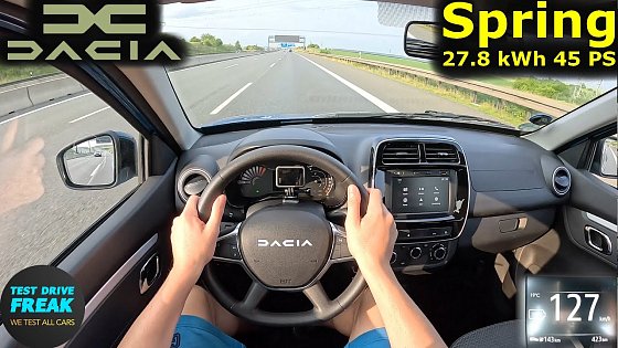 Video: 2023 Dacia Spring Electric (45 PS) TOPSPEED POV How Fast Can It Really Go? Pure EV Push! Only 45 PS!