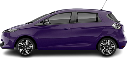 Side view photo of Renault Zoe Z.E. 40 R90 (2016-2019) on transparent background
