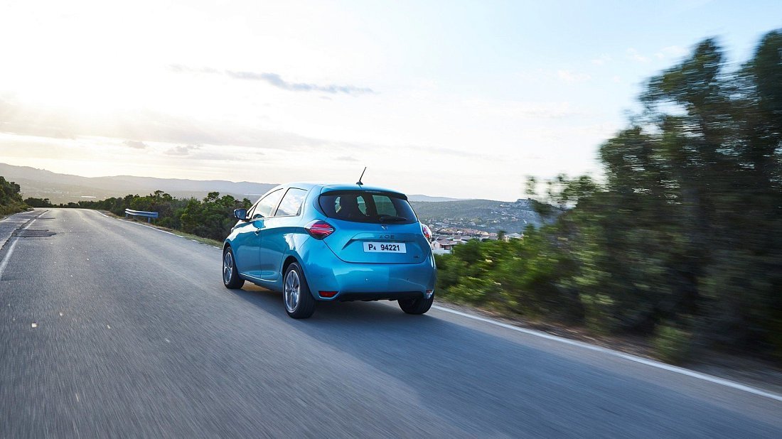 Renault Zoe Z.E. 50 R135 (2019-2024) rear quarter, three-quarter view, diagonal, exterior