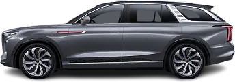 Side view photo of Hongqi E-HS9 120 kWh (2023-...) on transparent background
