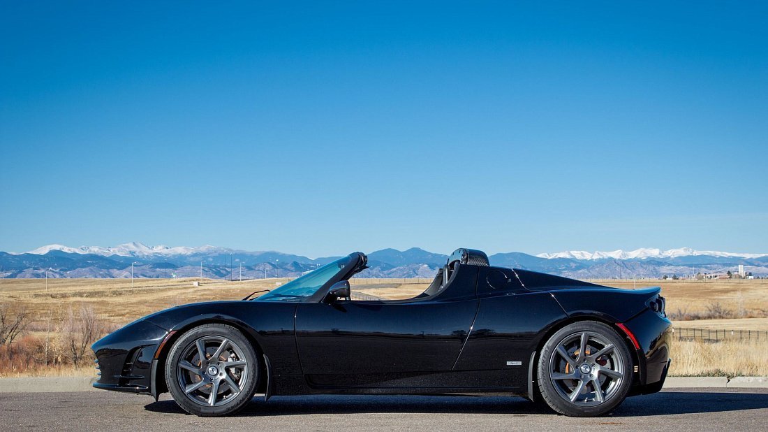 Tesla Roadster 2.5 (2010-2012) side profile, silhouette, doors, wheels, exterior