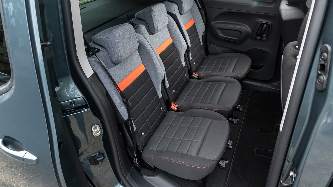 Citroën e-Berlingo M 50 kWh (2024-…) rear seats photo, back seats, passenger seats, legroom, headroom, interior