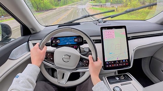 Video: 2025 Volvo EX90 Twin Motor Performance - POV Rainy Test Drive (Binaural Audio)