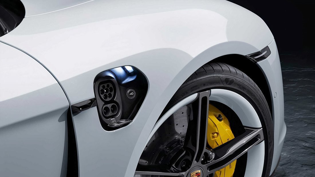 Porsche Taycan Turbo (2020-2024) charge port Europe, charging, inlet, plug, connector